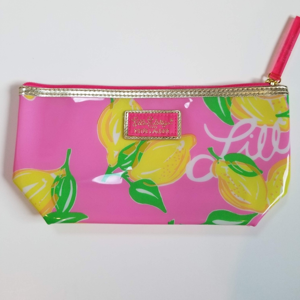 2 New Lilly Pulitzer For Estee Lauder Cosmetic Bags - 1 w/ mirror, 1 waterproof - Picture 5 of 8